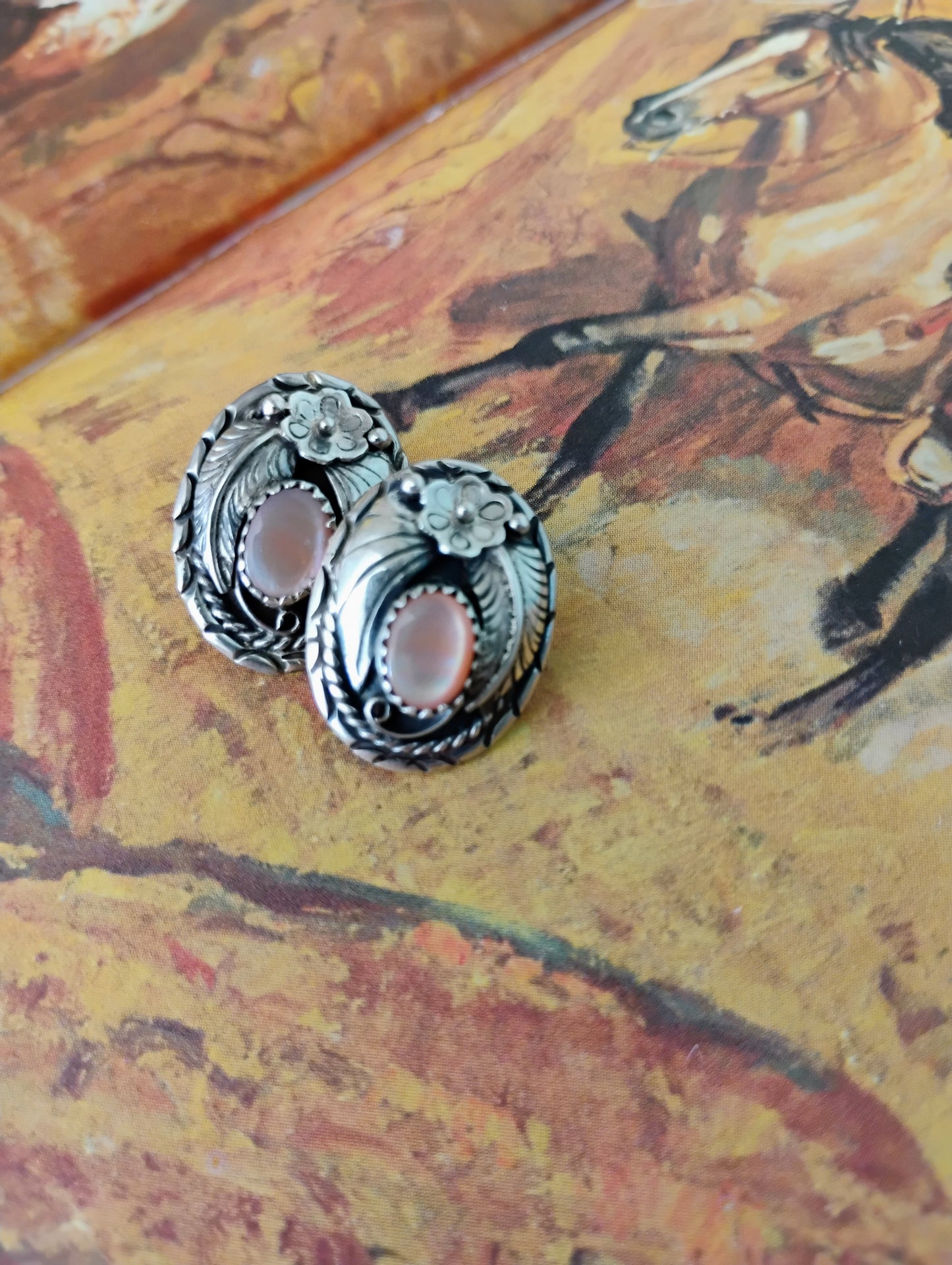 Navajo MOP Sterling Silver Earrings
