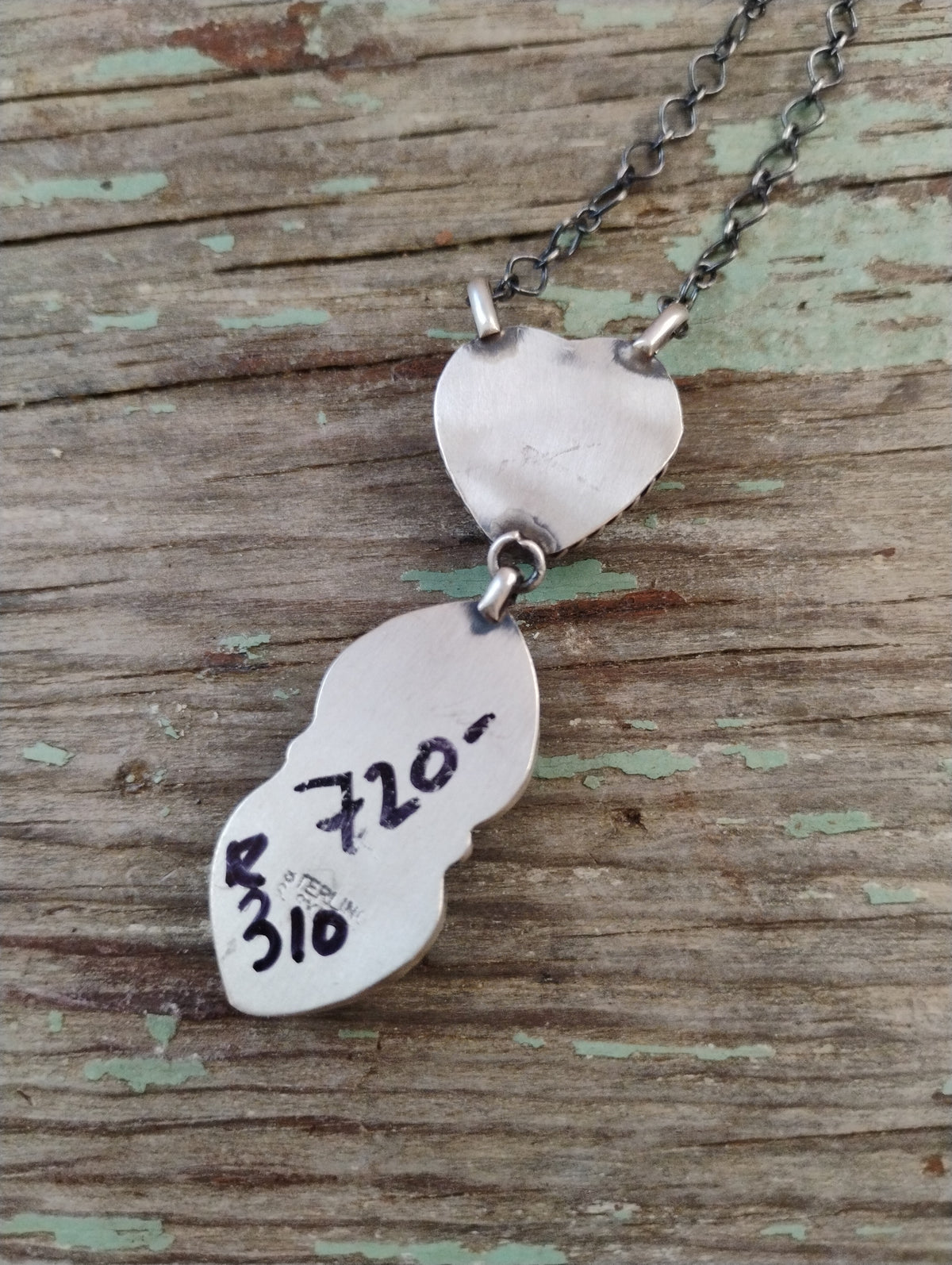 Scott Skeets turquoise heart lariat