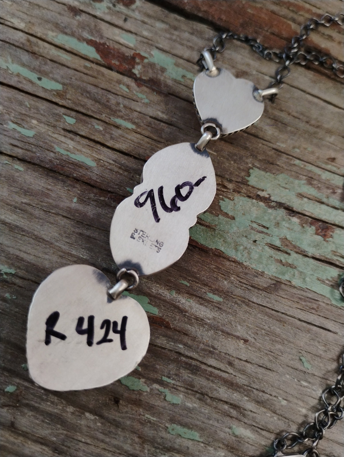 Multi colored Heart lariat