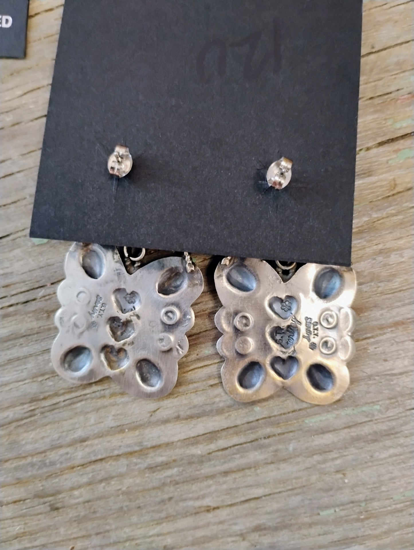 Pink Conch butterfly earrings