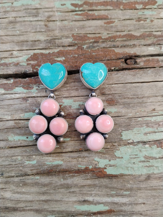 Native made heart dangles