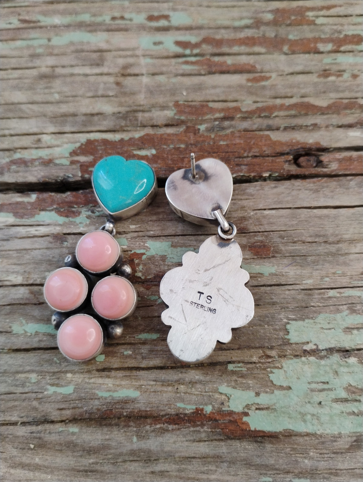 Native made heart dangles