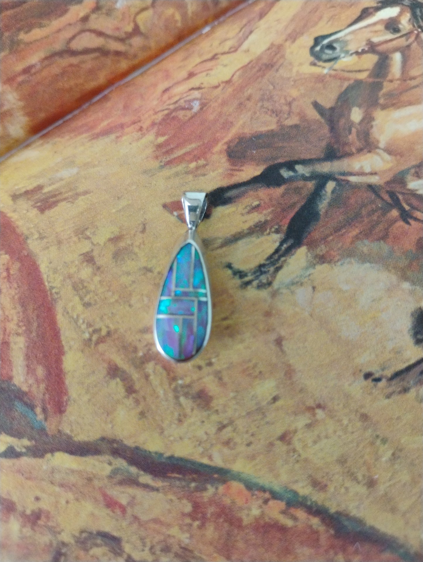 Vintage Native Opal Inlay pendant