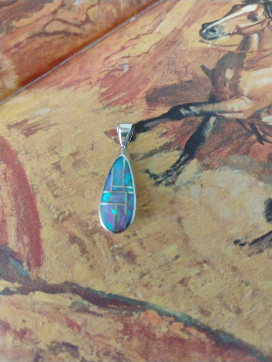 Vintage Native Opal Inlay pendant