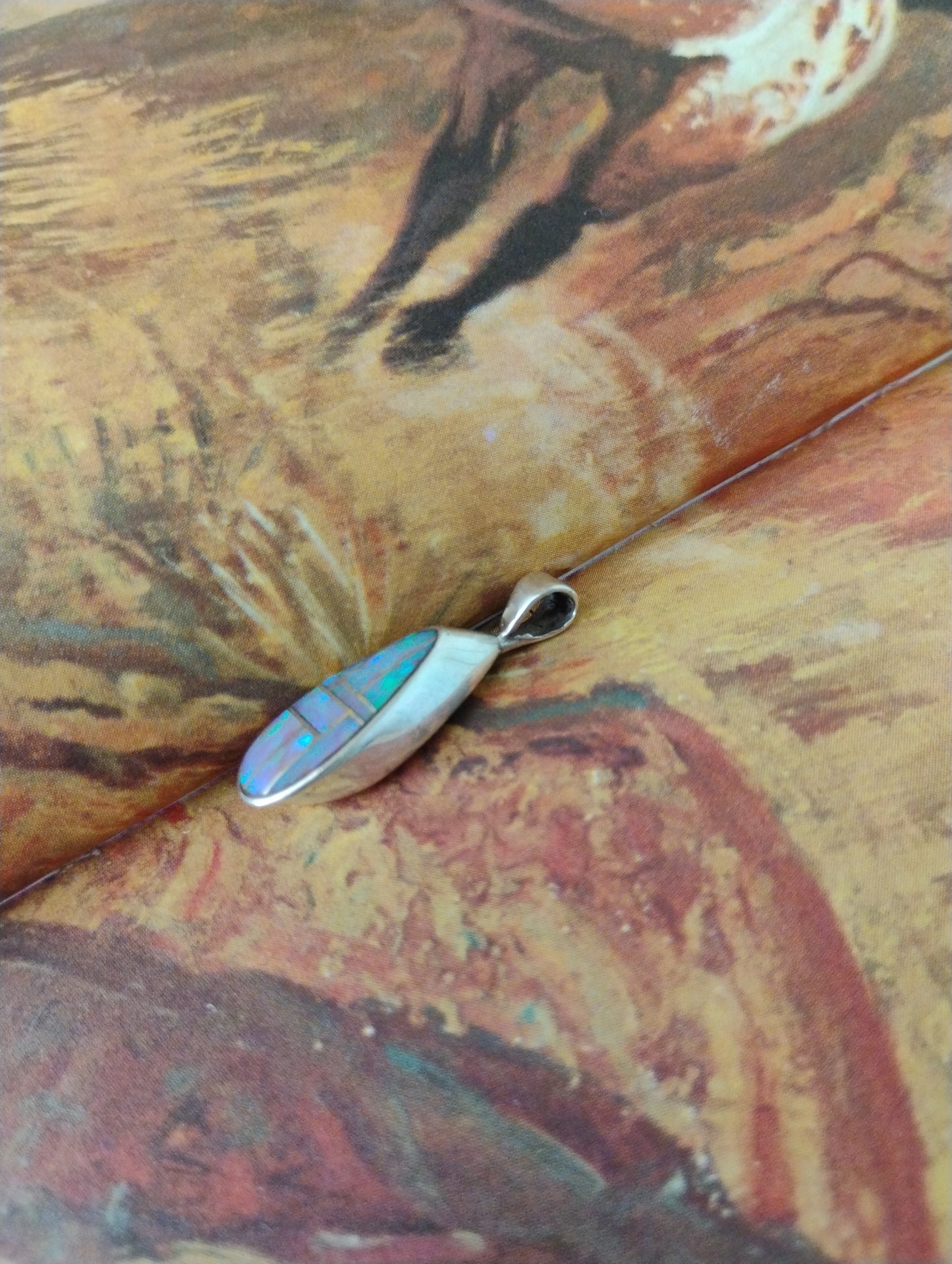 Vintage Native Opal Inlay pendant