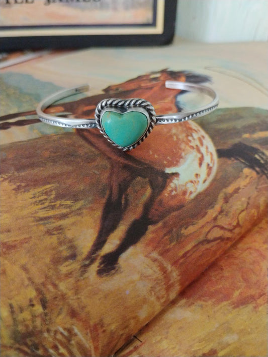 Donovan Skeet Kingman Turquoise Heart Cuff