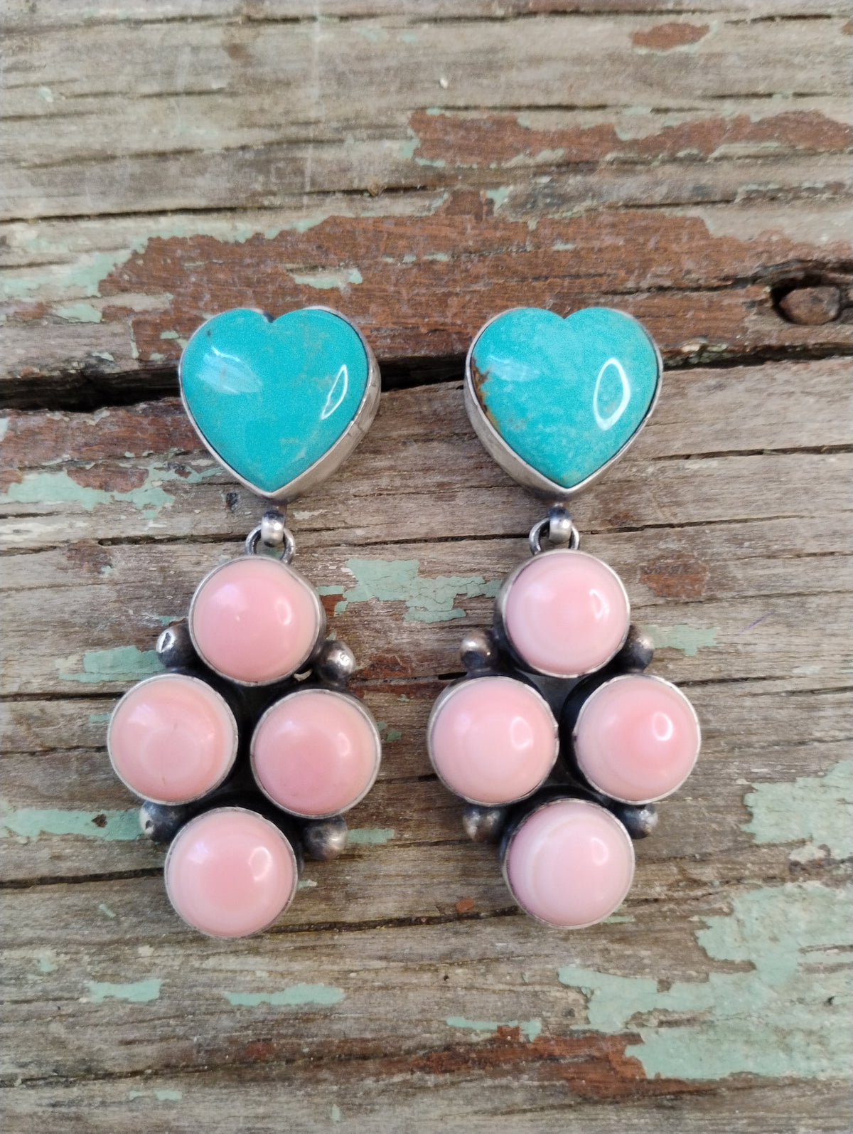 Native made heart dangles