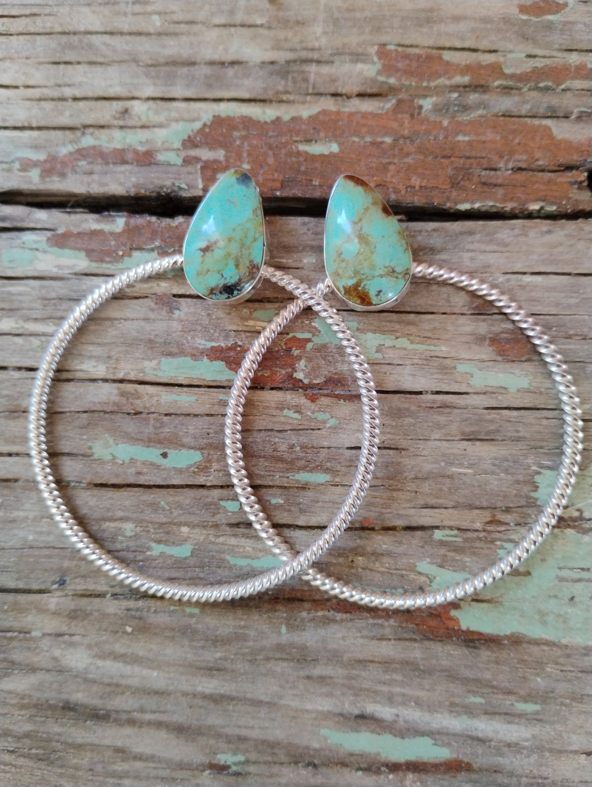 Turquoise hoops