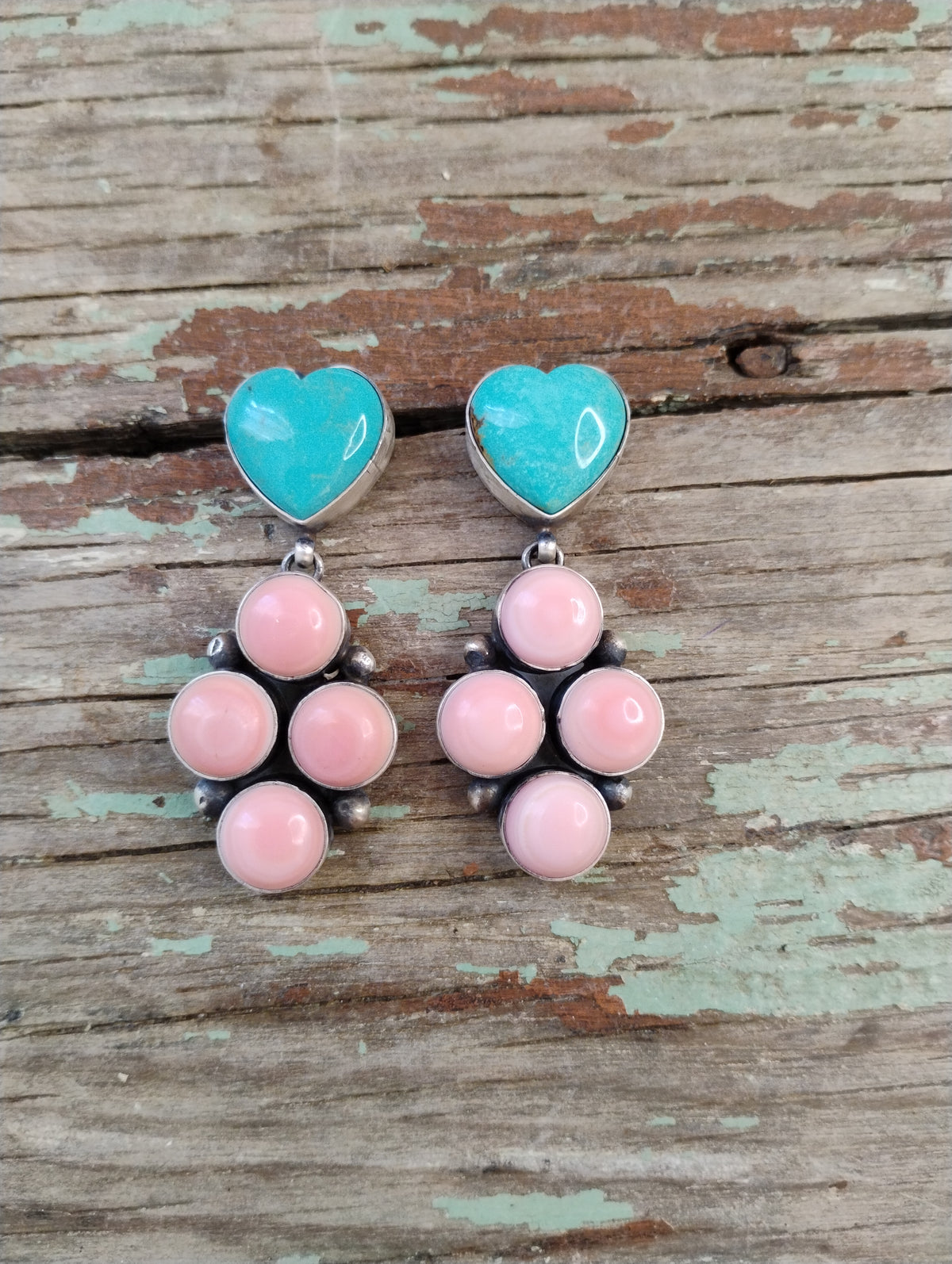 Native made heart dangles