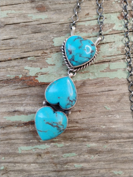 Scott Skeets turquoise heart lariat
