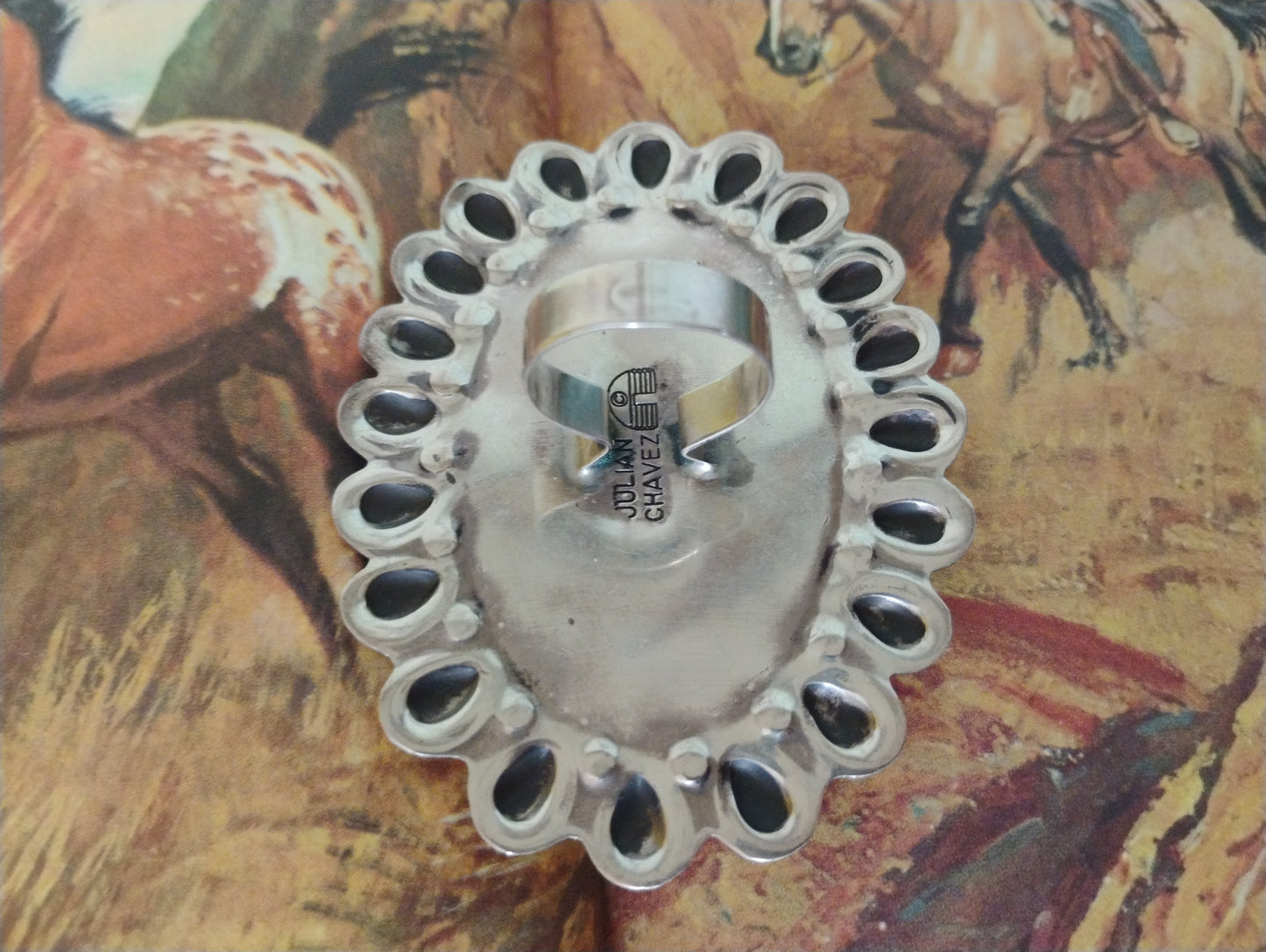 Navajo Made Druzy and Sterling Silver Ring