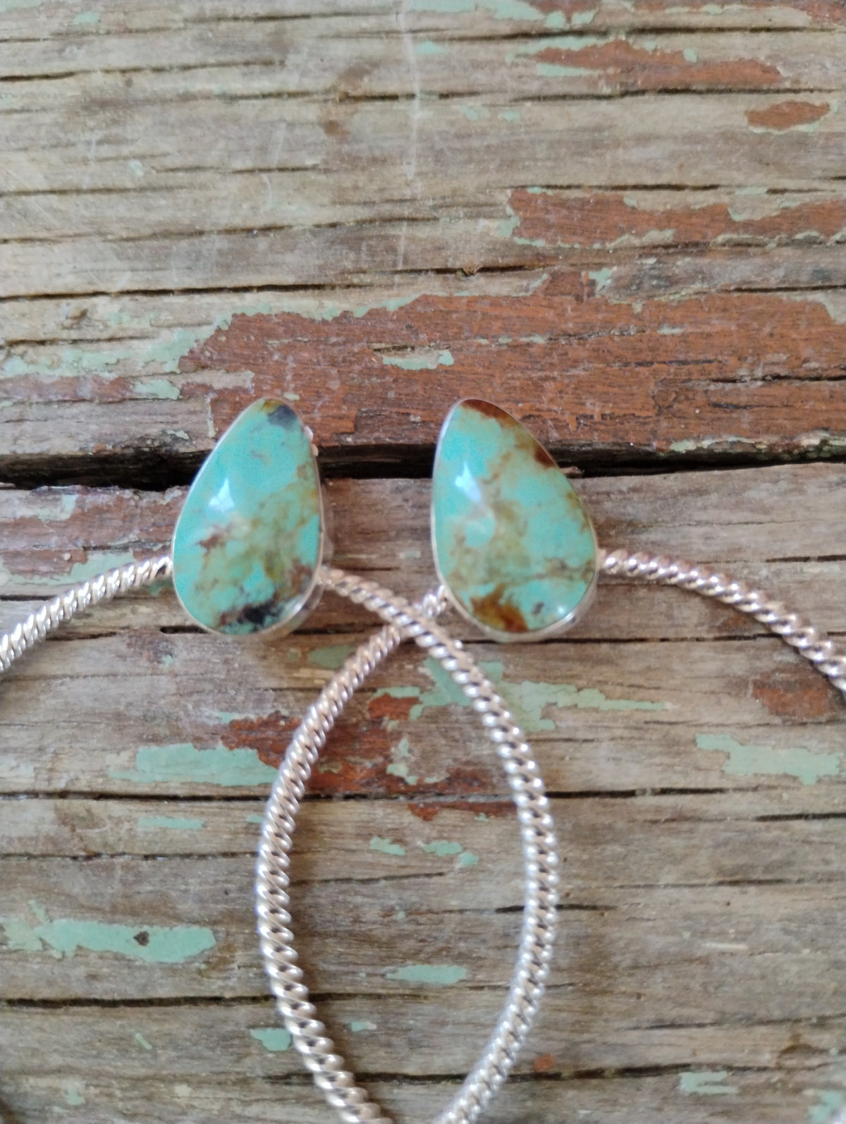 Turquoise hoops