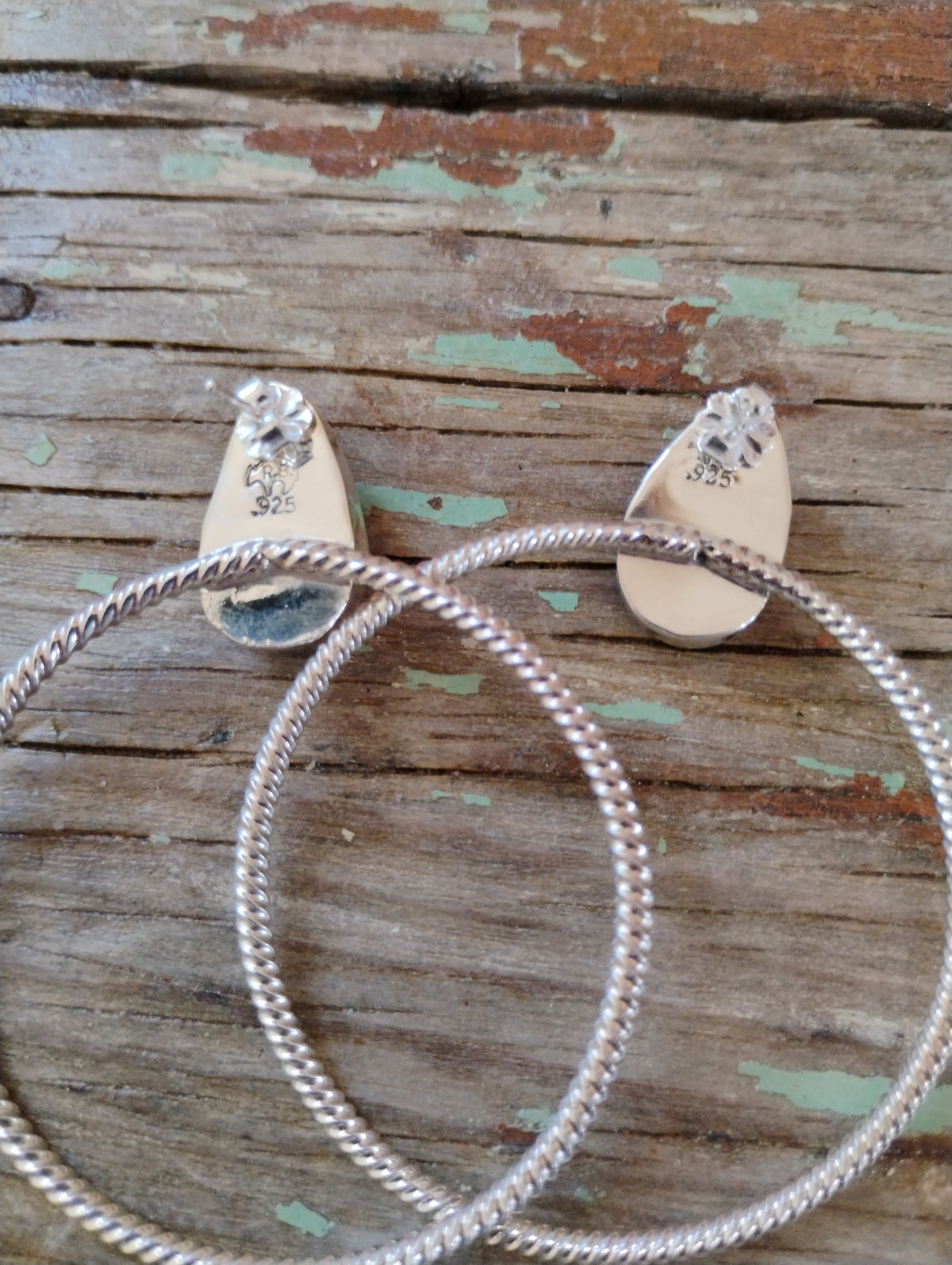 Turquoise hoops