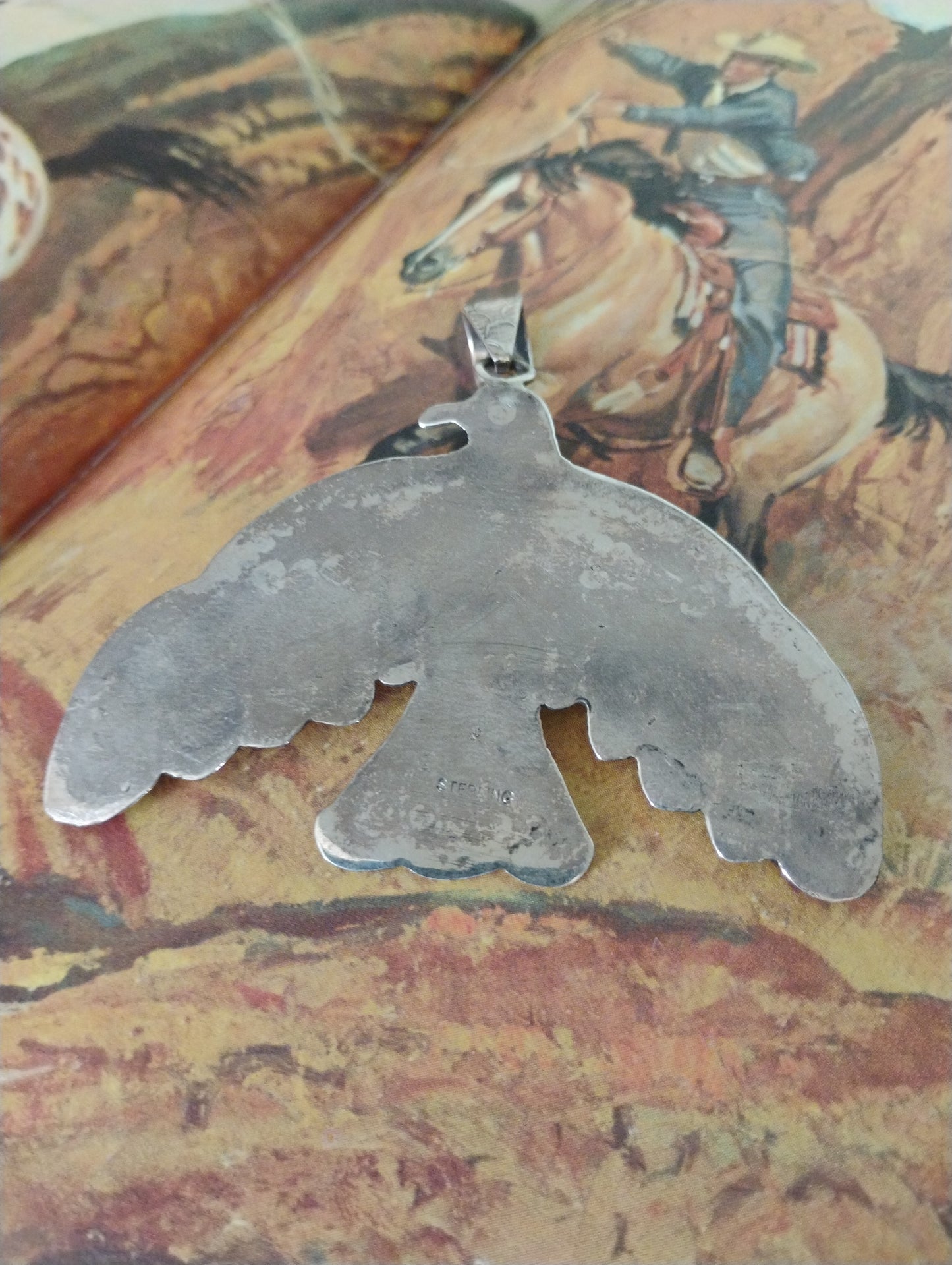 Vintage Sterling Silver with Turquoise Thunderbird