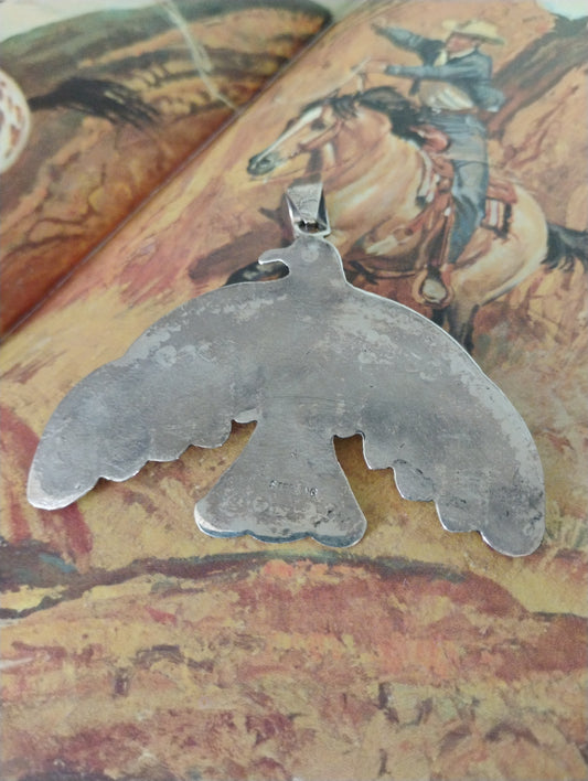Vintage Sterling Silver with Turquoise Thunderbird